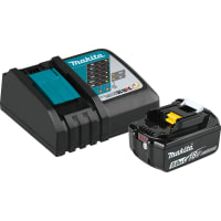 Makita Battery, Lithium-Ion, 18V, 5.0Ah, Charger Starter Pack, LXT Series