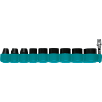 Makita Impact Socket Set with Standard Socket Adapter, 10 Pc. 3/8", Impact XPS Series