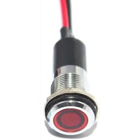 Mallory Sonalert LED Panel Mount Indicator LED Red 12mm NUT 24VAC/DC