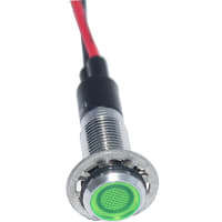 Mallory Sonalert LED Panel Mount Indicator LED Green 8mm NUT 24VAC/DC