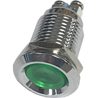 Mallory Sonalert LED Panel Mount Indicator LED Green 12mm NUT 110VAC/DC