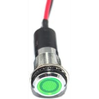 Mallory Sonalert LED Panel Mount Indicator LED Green 12mm NUT 24VAC/DC