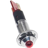 Mallory Sonalert LED Panel Mount Indicator LED Red 8mm NUT 12VAC/DC