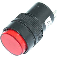 Mallory Sonalert LED Panel Mount Indicator LED Red 16mm NUT 110VAC/DC