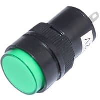 Mallory Sonalert LED Panel Mount Indicator LED Green 16mm NUT 24VAC/DC