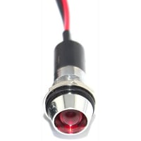 Mallory Sonalert LED Panel Mount Indicator LED Red 12mm NUT 110VAC/DC