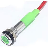 Mallory Sonalert LED Panel Mount Indicator LED Green 6mm NUT 24VAC/DC