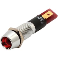 Mallory Sonalert LED Panel Mount Indicator LED Red 8mm NUT 12VAC/DC