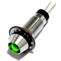 Mallory Sonalert LED Panel Mount Indicator LED Green 8mm NUT 110VDC