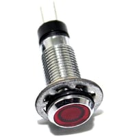 Mallory Sonalert LED Panel Mount Indicator LED Red 8mm NUT 12VAC/DC UL