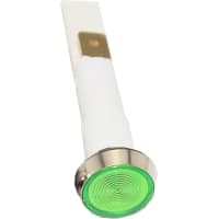 Mallory Sonalert LED Panel Mount Indicator LED Green 10mm NUT 110VAC/DC