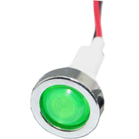 Mallory Sonalert LED Panel Mount Indicator LED Green 10mm NUT 110VAC/DC