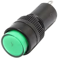 Mallory Sonalert LED Panel Mount Indicator LED Green 12mm NUT 12VAC/DC