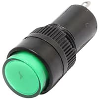 Mallory Sonalert LED Panel Mount Indicator LED Green 12mm NUT 110VAC/DC