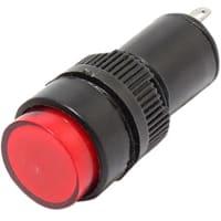 Mallory Sonalert LED Panel Mount Indicator LED Red 12mm NUT 2VAC/DC