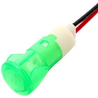 Mallory Sonalert LED Panel Mount Indicator LED Green 12mm SNAP 110VAC/DC