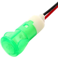 Mallory Sonalert LED Panel Mount Indicator LED Green 12mm SNAP 24VAC/DC