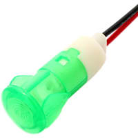 Mallory Sonalert LED Panel Mount Indicator LED Green 12mm SNAP 12VAC/DC