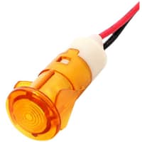 Mallory Sonalert LED Panel Mount Indicator LEDYellow12mm SNAP 2VAC/DC