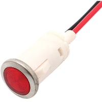 Mallory Sonalert LED Panel Mount Indicator LED Red 12mm SNAP 12VAC/DC