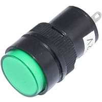 Mallory Sonalert LED Panel Mount Indicator LED Green 16mm NUT 12VAC/DC