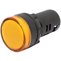 Mallory Sonalert LED Panel Mount Indicator LEDYellow22mm NUT 110VAC/DC