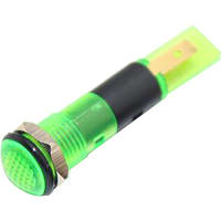 Mallory Sonalert LED Panel Mount Indicator LED Green 8mm NUT 110VAC/DC