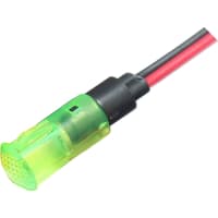 Mallory Sonalert LED Panel Mount Indicator LED Green 8mm SNAP 12VAC/DC