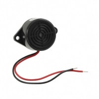 Mallory Sonalert Buzzers, Continuous Alarm, 20-28VDC, 90DB, 400Hz, Flange Mount, Wire, PK Series