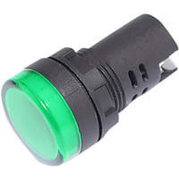 Mallory Sonalert LED Panel Mount Indicator LED Green 22mm NUT 110VAC/DC