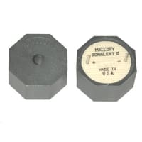 Mallory Sonalert Buzzer, Continuous Alarm, 3-20 VDC, 80 dBA, 3.4 KHz, 23x13.5mm, MS Series