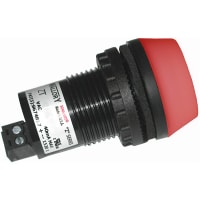 Mallory Sonalert 22mm ALARM + LED 28 Vac/dc, Loud, Red, Continuous, 30 Sec on-time