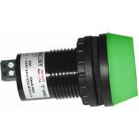 Mallory Sonalert 22mm ALARM + LED 28 Vdc, Loud, Green, Continous