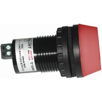 Mallory Sonalert 22mm ALARM + LED 28 Vdc, Loud, Red, Continuous