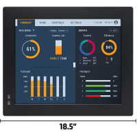 Maple Systems 19.0" Industrial Panel PC, Touchscreen, Intel Core Mobile i3-7101TE Processor