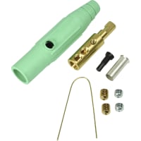 Marinco Clm Inline Single Pin Connectors (150A / 600V) #8 - #2 Awg Male - Green (E)