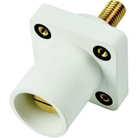 Marinco Cls Series Panel Mount (400A / 600V) 1.125" Threaded Stud;Male - White (B)