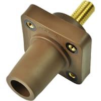 Marinco Cls Series Panel Mount (400A / 600V) 1.125" Threaded Stud;Female - Brown (F)