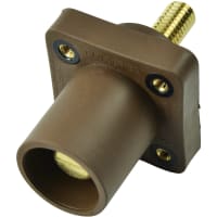 Marinco Cls Series Panel Mount (400A / 600V) 1.125" Threaded Stud;Male - Brown (F)