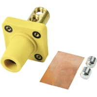 Marinco Cls Panel Mount (400A / 600V) 2/0 - 4/0 Dbl Set Screw;Fem - Yellow (H)