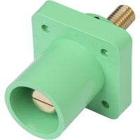 Marinco Cl Series Panel Mount Inlet (400A / 600V) 1.125" Threaded Stud Male - Green (E)