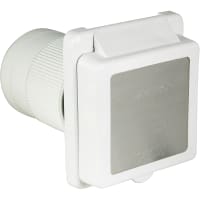 Marinco Inlet, 50A 125/250V, Square, White