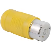 Marinco Female Connector, 50A 125/250V, Yellow