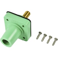 Marinco Cl Series Panel Mounts (400A / 600V) 1.125" Threaded Stud Female - Green (E)