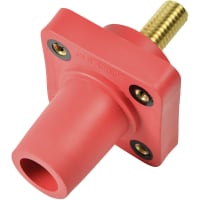 Marinco Cls Series Panel Mount (400A / 600V) 1.125" Threaded Stud;Female - Red (C )