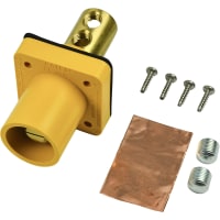 Marinco Cl Series Panel Mounts Inlet (400A / 600V) Male - Yellow (H)