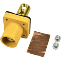 Marinco Cl Series Panel Mounts Inlet (400A / 600V) Male - Yellow (H) Drill Out