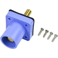 Marinco Cl Series Panel Mount Inlet (400A / 600V) 1.125" Threaded Stud Male - Blue (D)