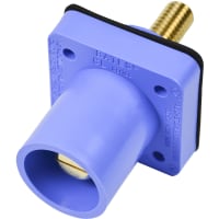 Marinco Cl Pnl Mt Inlet (400A / 600V) 1.125" Threaded Stud Male - Blue (D) Drill Out