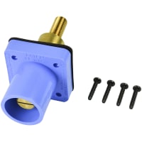 Marinco Cl Pnl Mt Inlet (400A / 600V) Threaded Stud Male - Blue (D) Extended Shoulder